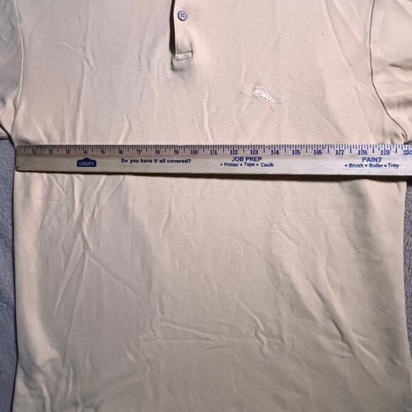 Tommy Bahama Men Medium‎ Golden 2 Button Short Sleeve Collar Golf Polo (L) - Picture 4 of 6